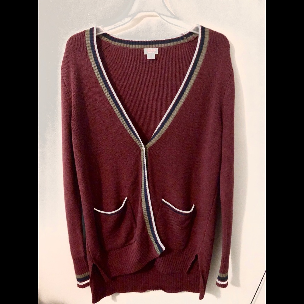 Burgundy Cardigan